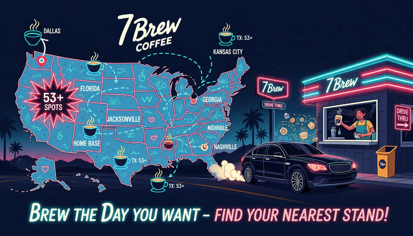 7 Brew Coffee Locations Across the U.S.